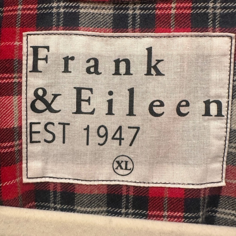 Frank & Eileen Barry Flannel Button Down Red Black Cozy Soft Casual Sz XL - Picture 8 of 12